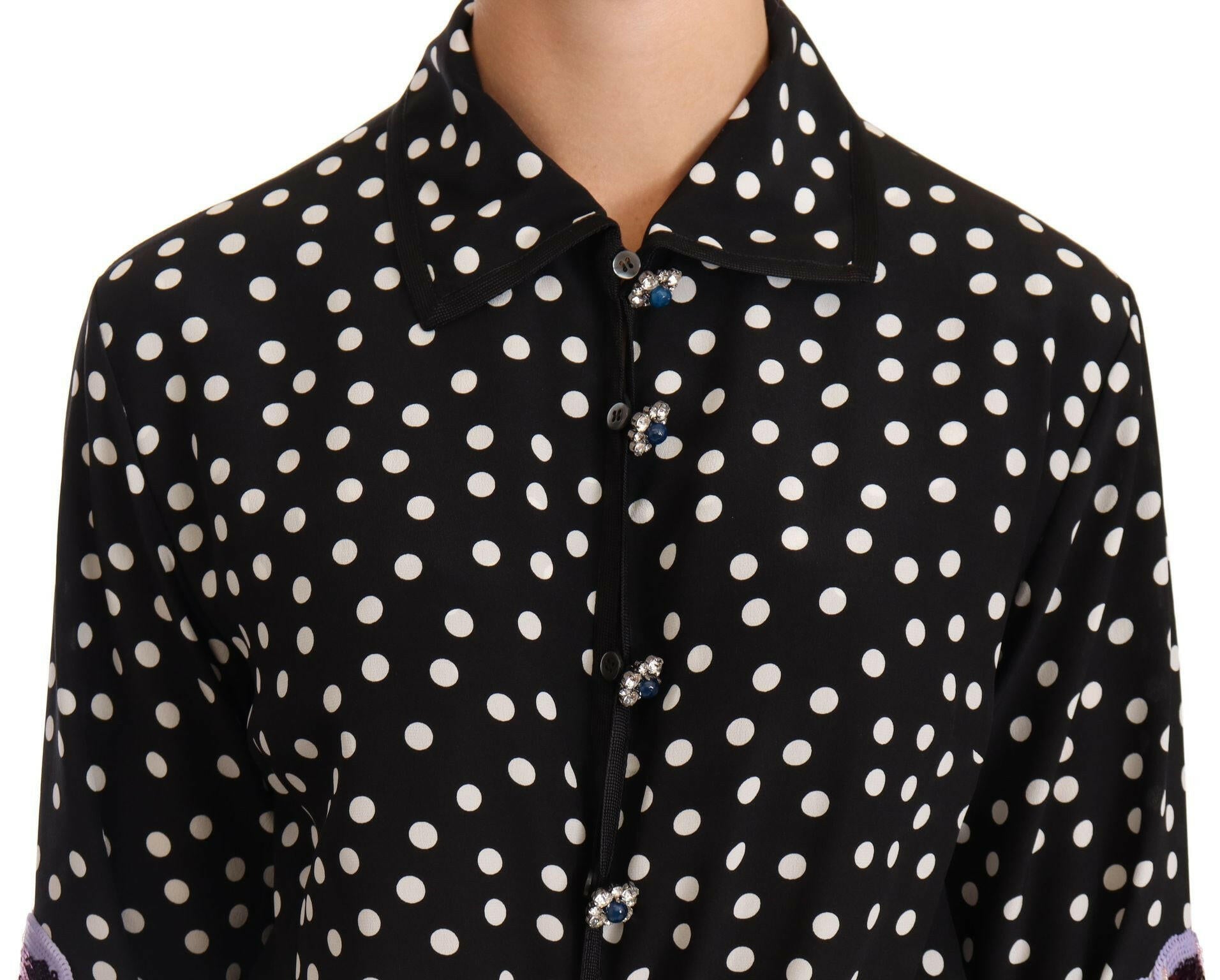 Dolce & Gabbana Black White Crystal Sequined Floral Dress -   -  Dolce & Gabbana.