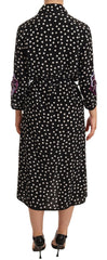 Dolce & Gabbana Black White Crystal Sequined Floral Dress -   -  Dolce & Gabbana.