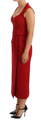 Dolce & Gabbana Red Sweetheart Sleeveless Midi Stretch Dress -   -  Dolce & Gabbana.