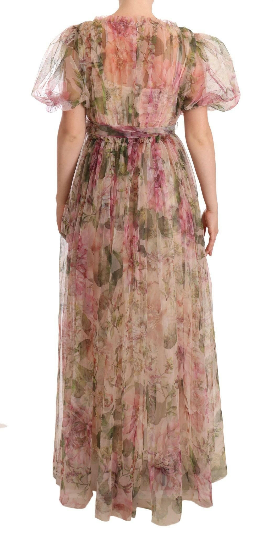 Dolce & Gabbana Multicolor Floral Print Long Maxi Gown Dress -   -  Dolce & Gabbana.