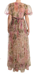 Dolce & Gabbana Multicolor Floral Print Long Maxi Gown Dress -   -  Dolce & Gabbana.