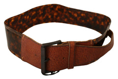 Ermanno Scervino Dark Brown Leather Buckle Waist Belt -   -  Ermanno Scervino.