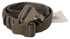 Costume National Gray Leather Silver Buckle Waist Belt -   -  Costume National.