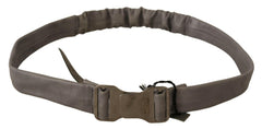 Costume National Gray Leather Silver Buckle Waist Belt -   -  Costume National.