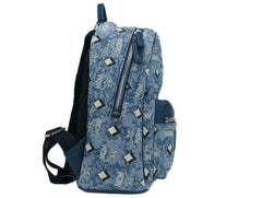 MCM Stark Small Blue Vintage Jacquard Monogram Logo Fabric Backpack Bookbag -  Luxury Backpacks for Women -  MCM.