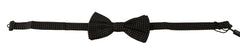 Dolce & Gabbana Black Patterned Adjustable Neck Papillon Bow Tie -  Neckties, Men -  Dolce & Gabbana.
