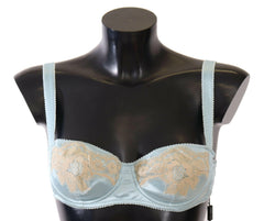 Dolce & Gabbana Light Blue Semi Pad Balconette Bra Underwear -   -  Dolce & Gabbana.