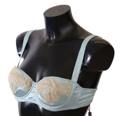 Dolce & Gabbana Light Blue Semi Pad Balconette Bra Underwear -   -  Dolce & Gabbana.