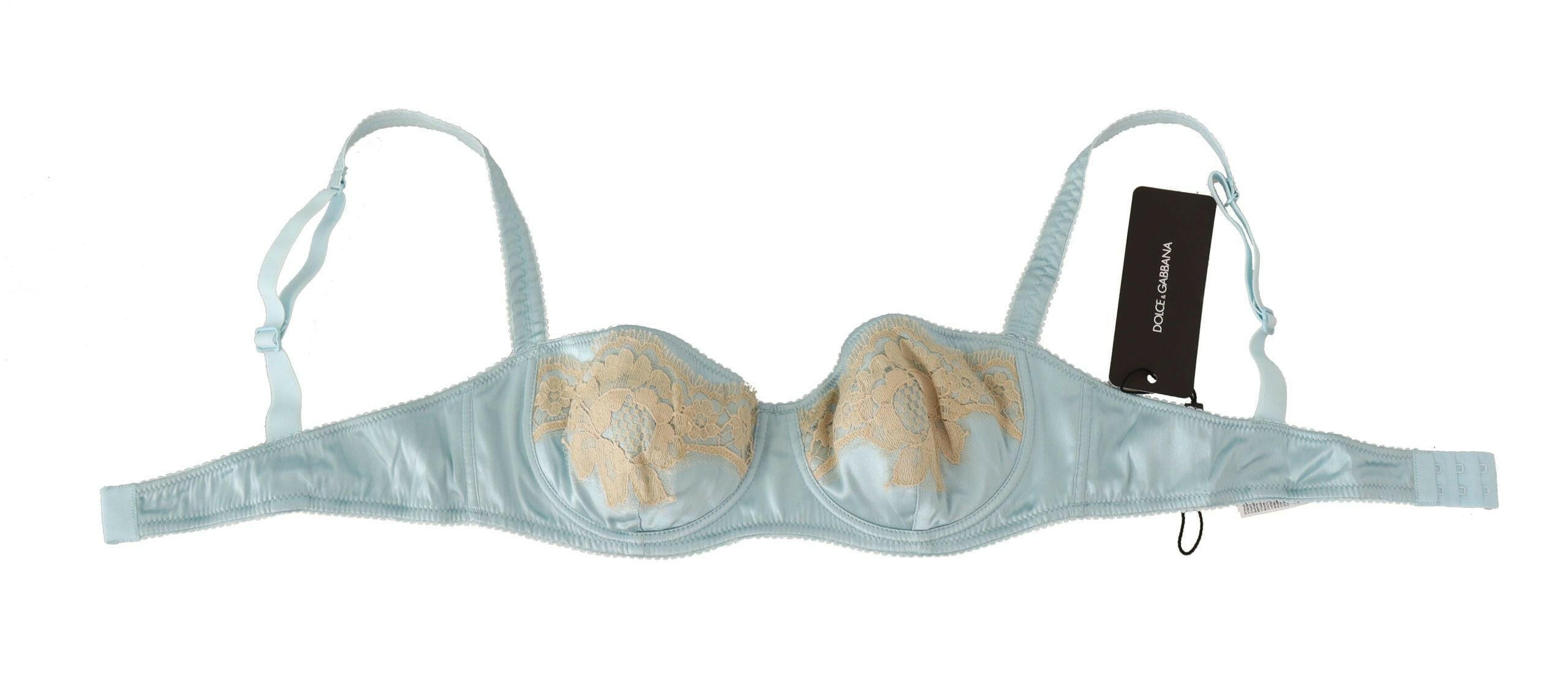 Dolce & Gabbana Light Blue Semi Pad Balconette Bra Underwear -   -  Dolce & Gabbana.