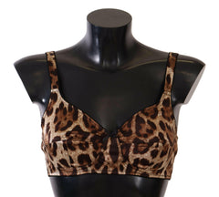 Dolce & Gabbana Brown Leopard Women Bra Underwear -   -  Dolce & Gabbana.