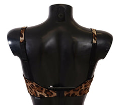 Dolce & Gabbana Brown Leopard Women Bra Underwear -   -  Dolce & Gabbana.