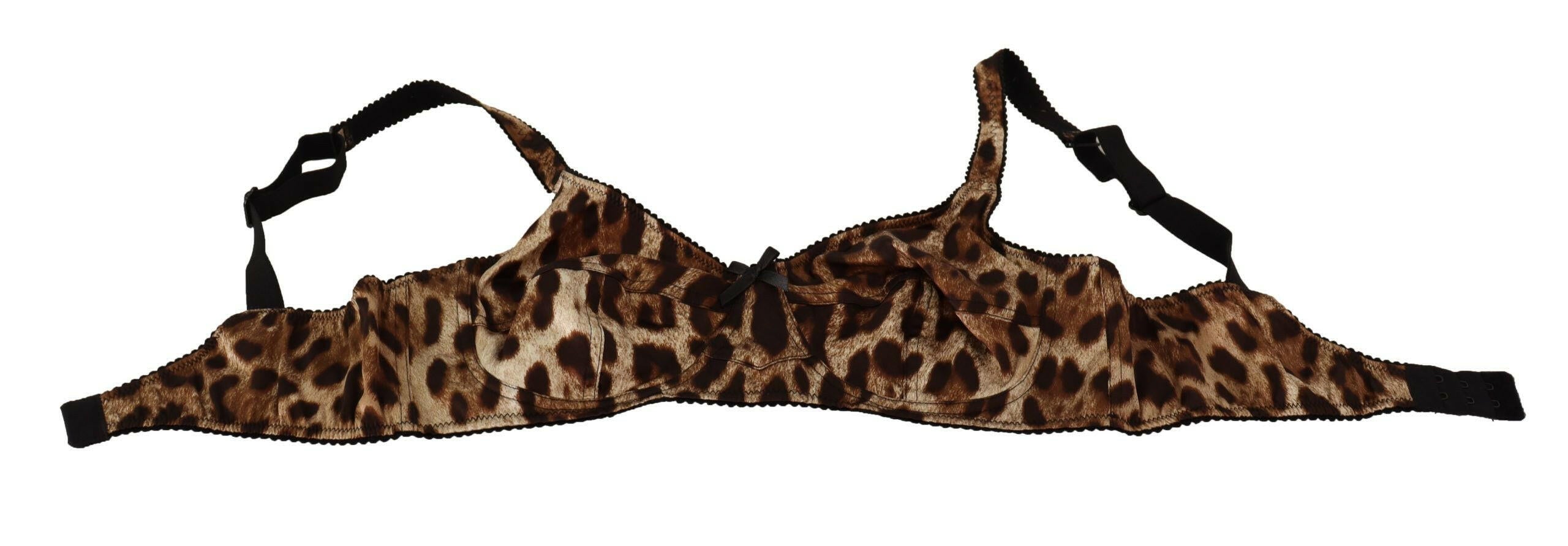 Dolce & Gabbana Brown Leopard Women Bra Underwear -   -  Dolce & Gabbana.