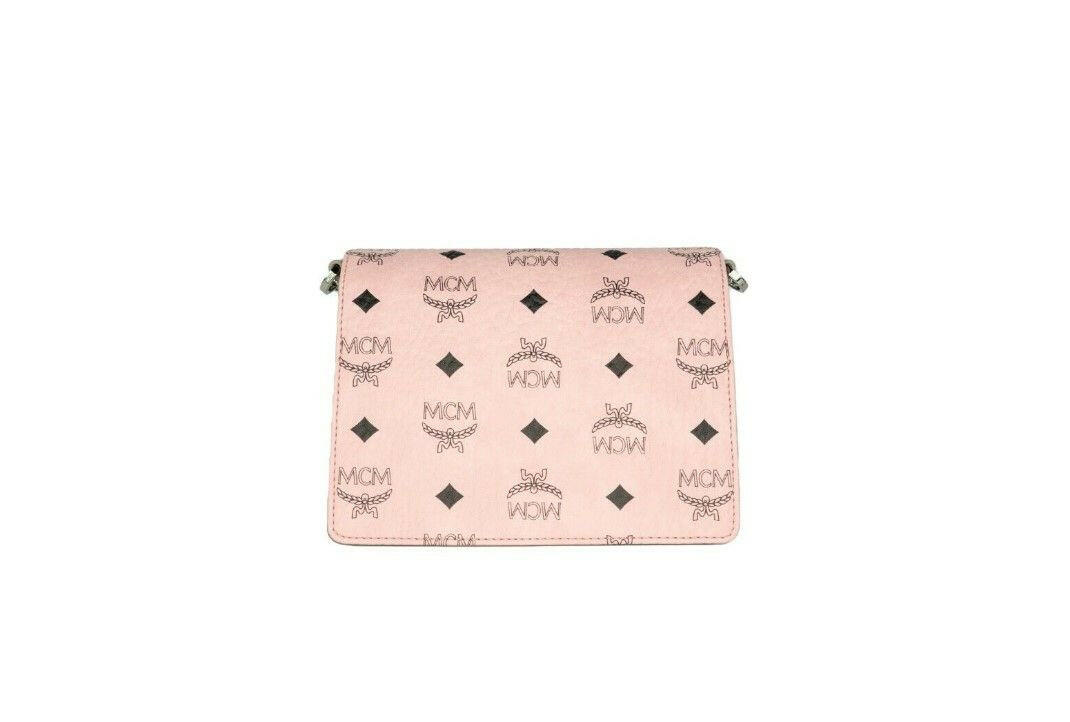 MCM Signature Soft Pink Diamond Logo Leather Mini Flap Lock Crossbody Handbag -  Luxury Cross Body Bag for Women -  MCM.