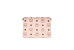 MCM Signature Soft Pink Diamond Logo Leather Mini Flap Lock Crossbody Handbag -  Luxury Cross Body Bag for Women -  MCM.