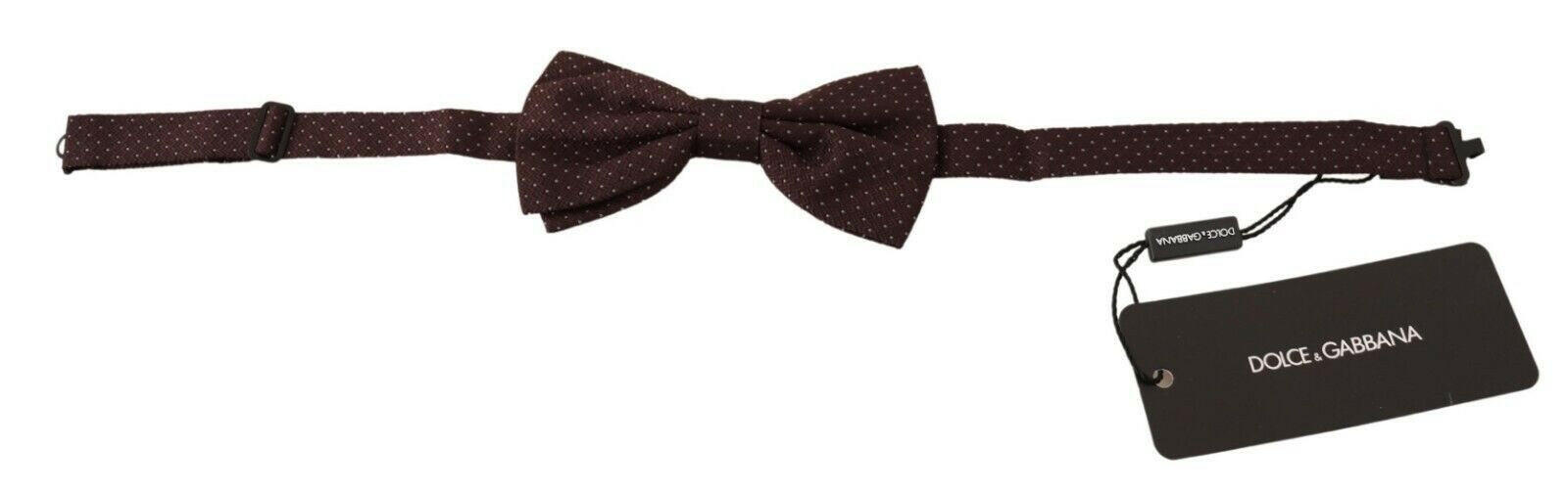 Dolce & Gabbana Brown Dotted Silk Adjustable Neck Papillon Bow Tie -  Neckties, Men -  Dolce & Gabbana.