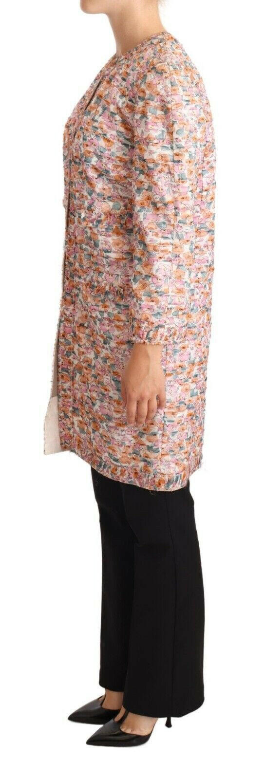 Dolce & Gabbana Multicolor Floral Print Silk Trench Coat Jacket -   -  Dolce & Gabbana.