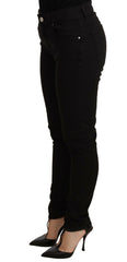 Dolce & Gabbana Black Skinny Denim Logo Cotton Stretch Jeans -   -  Dolce & Gabbana.
