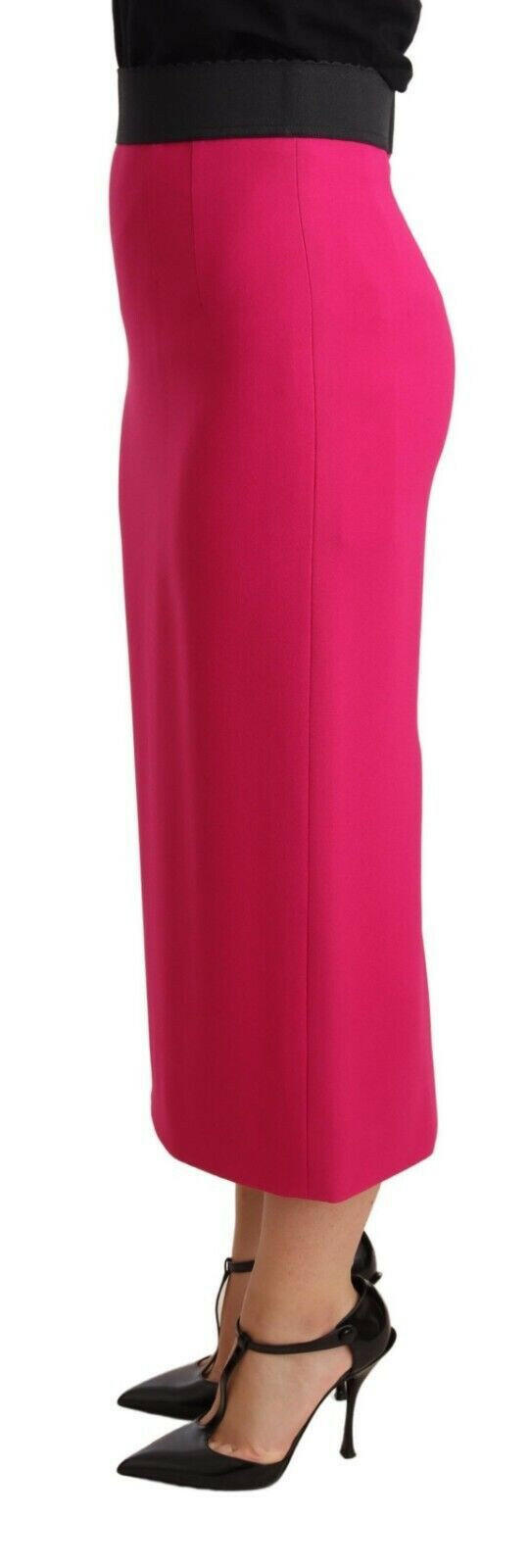 Dolce & Gabbana Pink High Waist Stretch Pencil Straight Skirt -   -  Dolce & Gabbana.