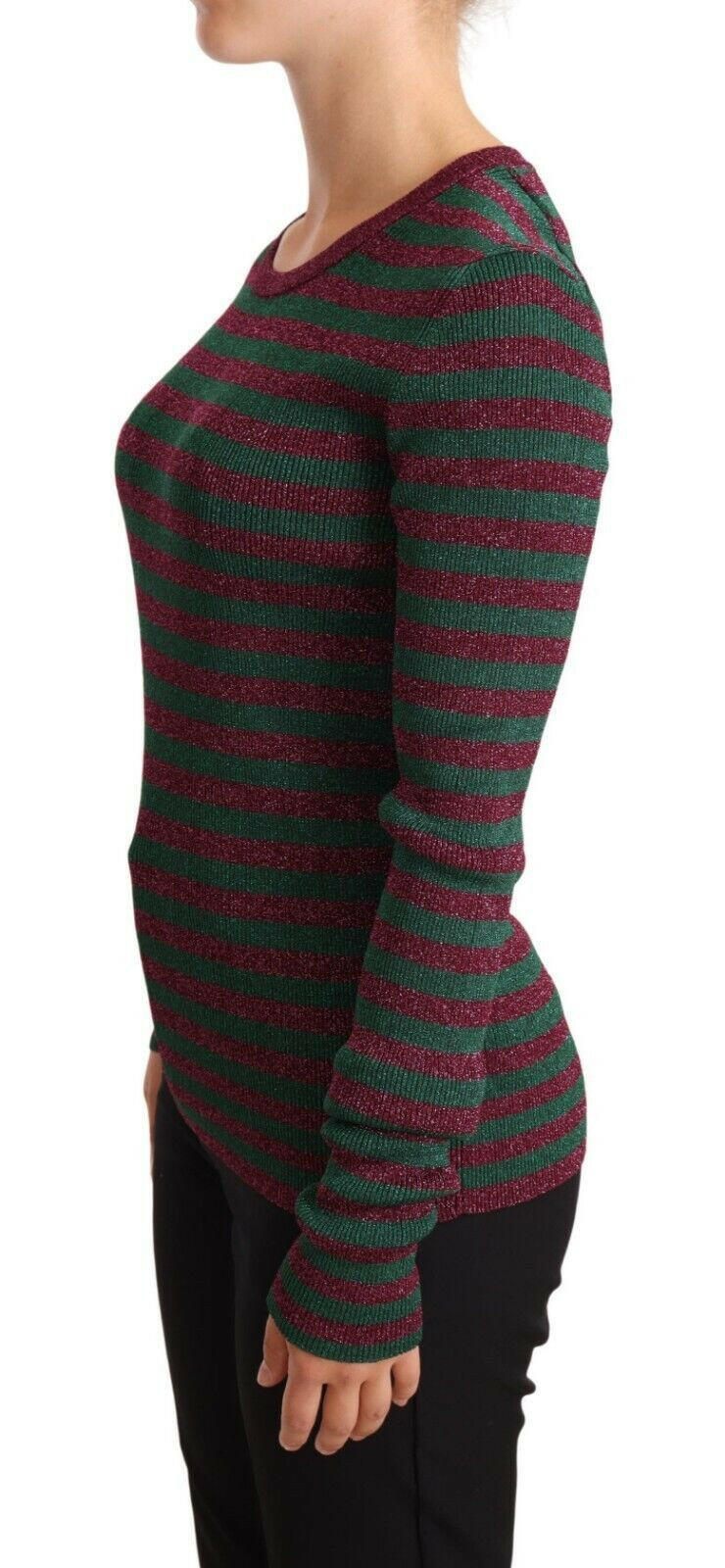 Dolce & Gabbana Multicolor Striped Crew Neck Pullover Sweater -   -  Dolce & Gabbana.