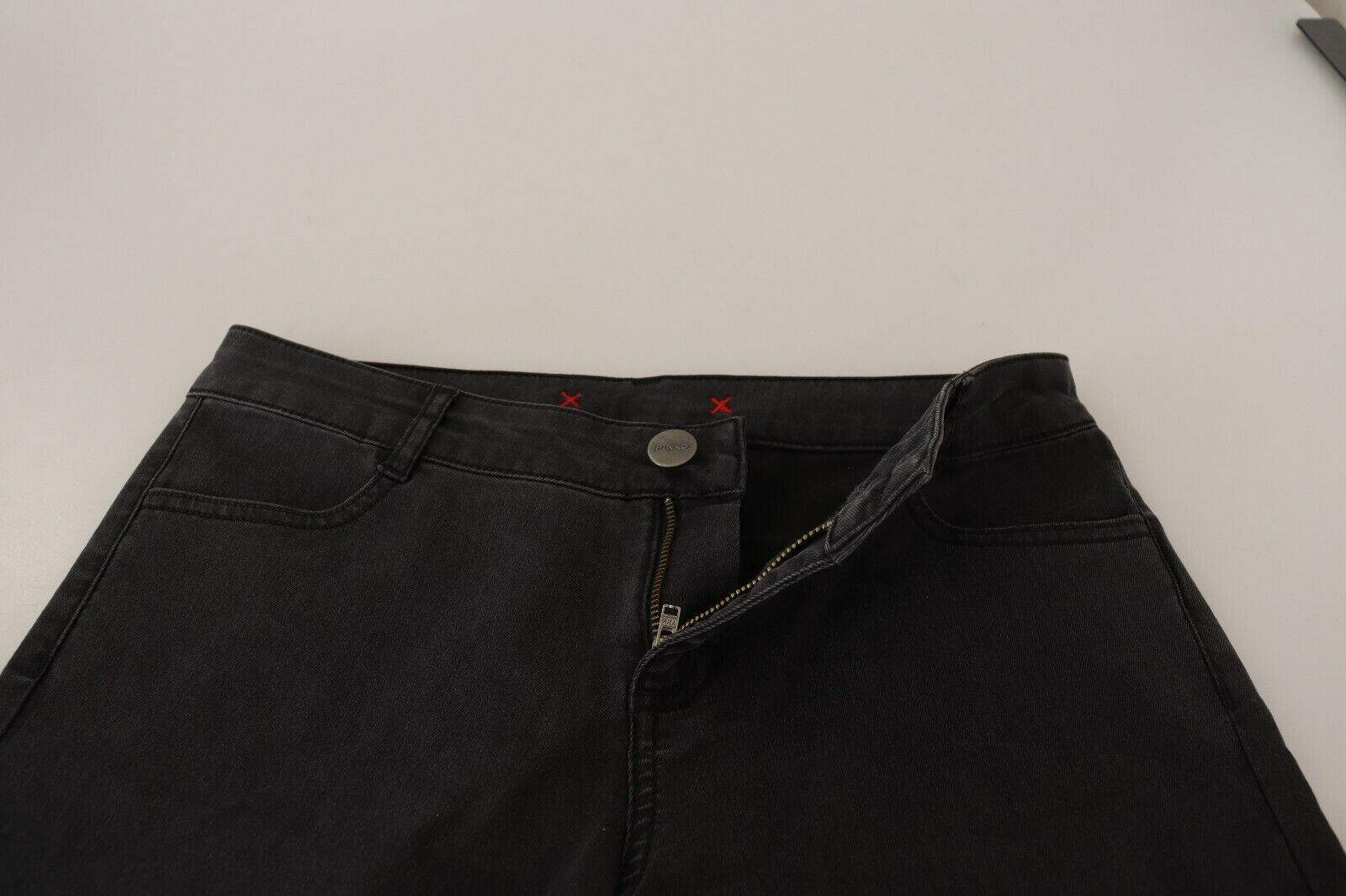 PINKO Black Cotton Stretch Skinny Mid Waist Women Denim Jeans -   -  PINKO.