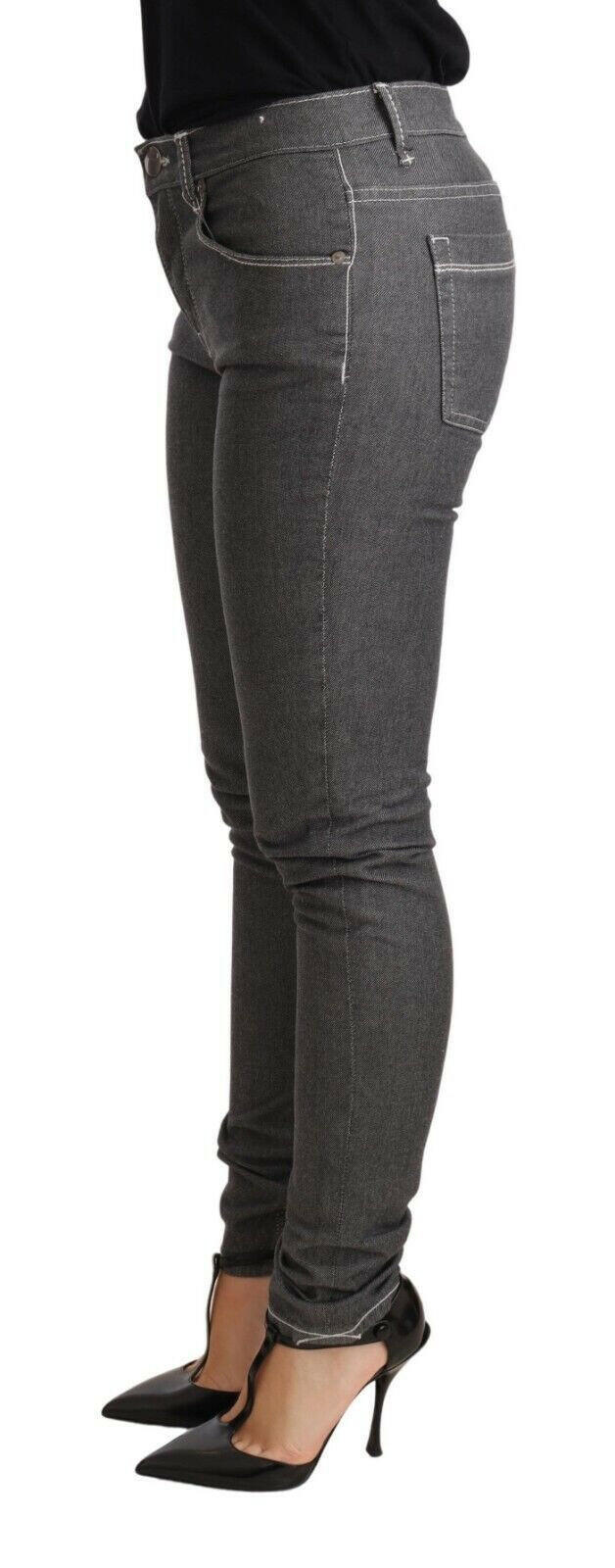 Acht Gray Low Waist Skinny Denim Trouser Jeans -   -  Acht.