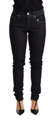 Acht Blue Cotton Low Waist Slim Fit Denim Women Trouser Jeans -   -  Acht.