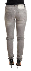 Acht Light Gray Washed Cotton Slim Fit Denim Women Trouser Jeans -   -  Acht.