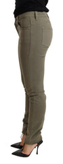 Ermanno Scervino Green Low Waist Skinny Slim Trouser Cotton Jeans -   -  Ermanno Scervino.