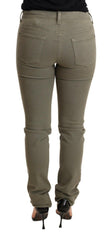 Ermanno Scervino Green Low Waist Skinny Slim Trouser Cotton Jeans -   -  Ermanno Scervino.