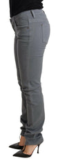 Ermanno Scervino Gray Low Waist Skinny Slim Trouser Cotton Jeans -   -  Ermanno Scervino.