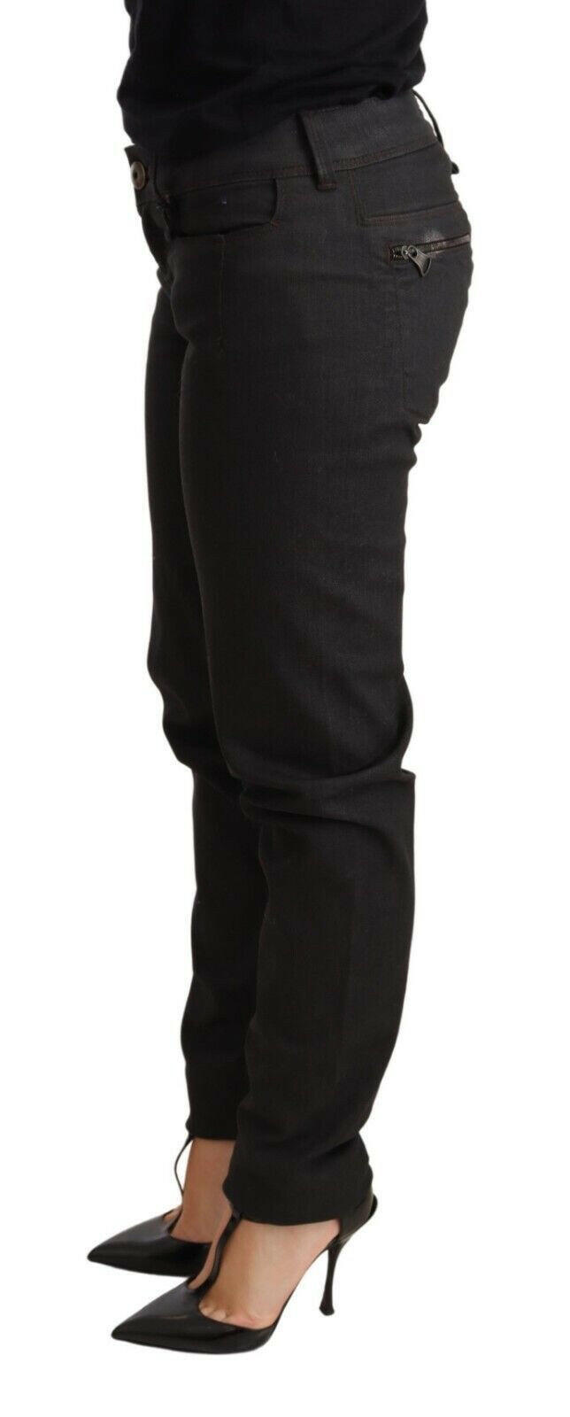 Ermanno Scervino Black Low Waist Skinny Slim Trouser Cotton Jeans -   -  Ermanno Scervino.