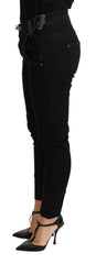 Ermanno Scervino Black Low Waist Skinny Slim Trouser Cotton  Jeans -   -  Ermanno Scervino.