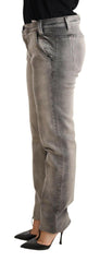 Ermanno Scervino Gray Washed Low Waist Skinny Trouser Cotton Jeans -   -  Ermanno Scervino.