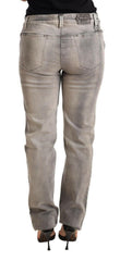 Ermanno Scervino Gray Washed Low Waist Skinny Trouser Cotton Jeans -   -  Ermanno Scervino.