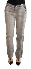 Ermanno Scervino Gray Washed Low Waist Skinny Trouser Cotton Jeans -   -  Ermanno Scervino.