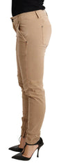 Ermanno Scervino Brown Low Waist Skinny Denim Trouser Cotton Jeans -   -  Ermanno Scervino.