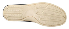 Pollini Blue Suede Low Top Mocassin Loafers Casual Men Shoes -   -  Pollini.