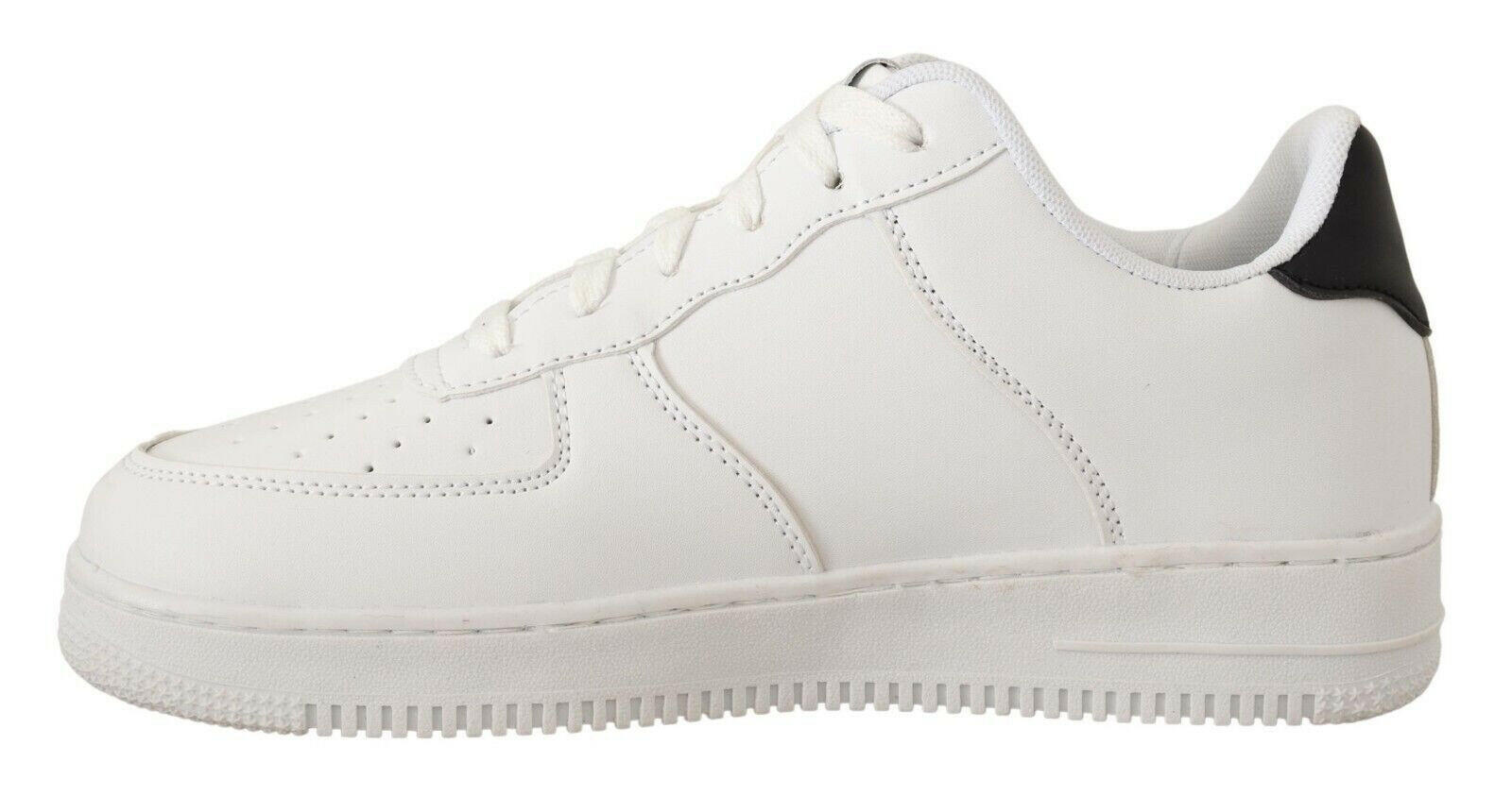 SIGNS White Leather Perforated Lace Up Sneakers Casual Men Shoes -   -  SIGNS.