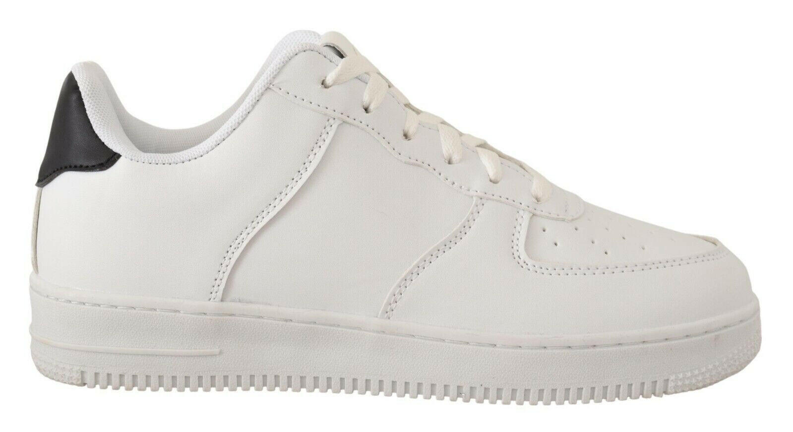 SIGNS White Leather Perforated Lace Up Sneakers Casual Men Shoes -   -  SIGNS.