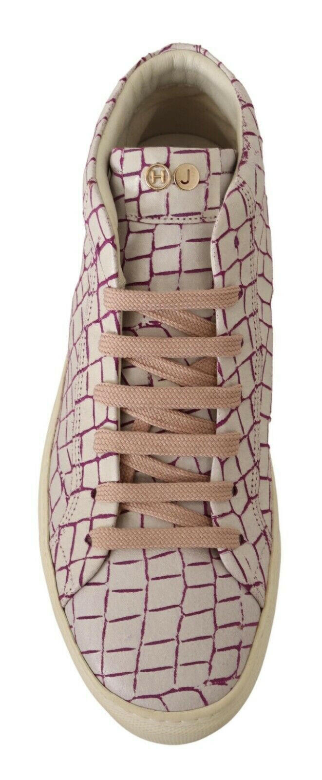 HIDE & JACK White Bordeaux Leather Casual Lace Up Sneakers Shoes -   -  HIDE & JACK.