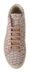 HIDE & JACK White Bordeaux Leather Casual Lace Up Sneakers Shoes -   -  HIDE & JACK.