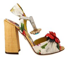 Dolce & Gabbana Multicolor Crystal Embellished Heel Sandals -   -  Dolce & Gabbana.