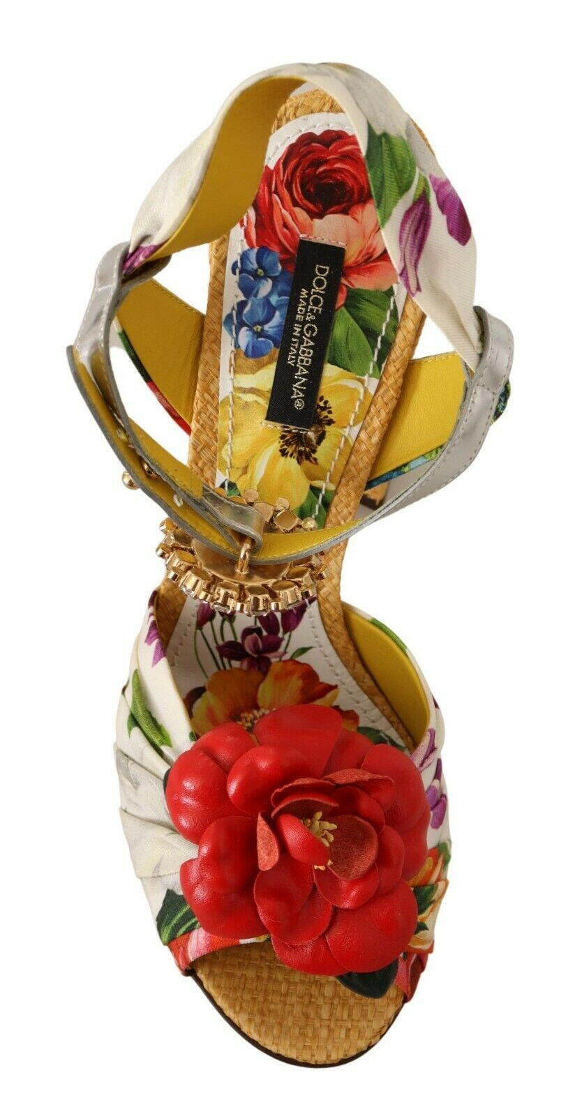 Dolce & Gabbana Multicolor Crystal Embellished Heel Sandals -   -  Dolce & Gabbana.
