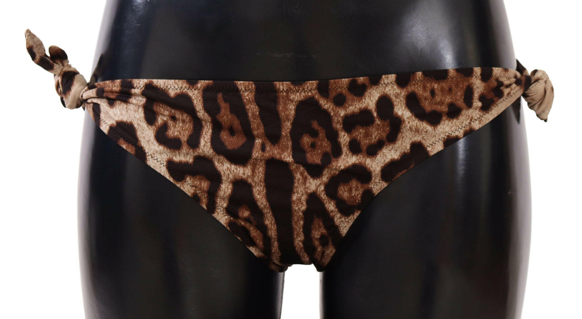 Dolce & Gabbana Bikini Bottom Brown Leopard Print Swimsuit Swimwear -   -  Dolce & Gabbana.