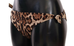 Dolce & Gabbana Bikini Bottom Brown Leopard Print Swimsuit Swimwear -   -  Dolce & Gabbana.