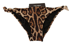 Dolce & Gabbana Bikini Bottom Brown Leopard Print Swimsuit Swimwear -   -  Dolce & Gabbana.