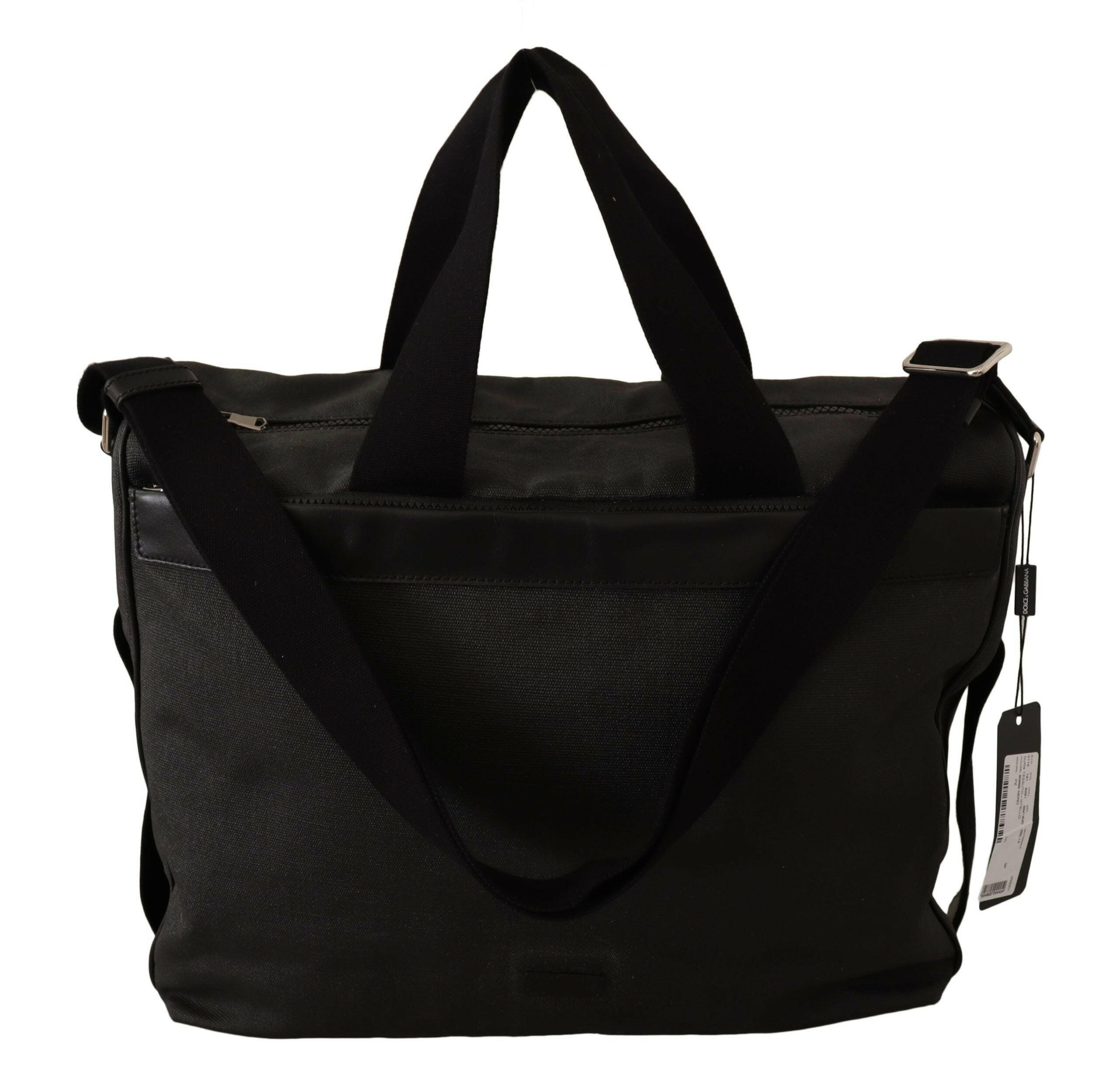 Dolce & Gabbana Black Denim Leather Shoulder Strap Messenger Bag -  Handbag for Men -  Dolce & Gabbana.