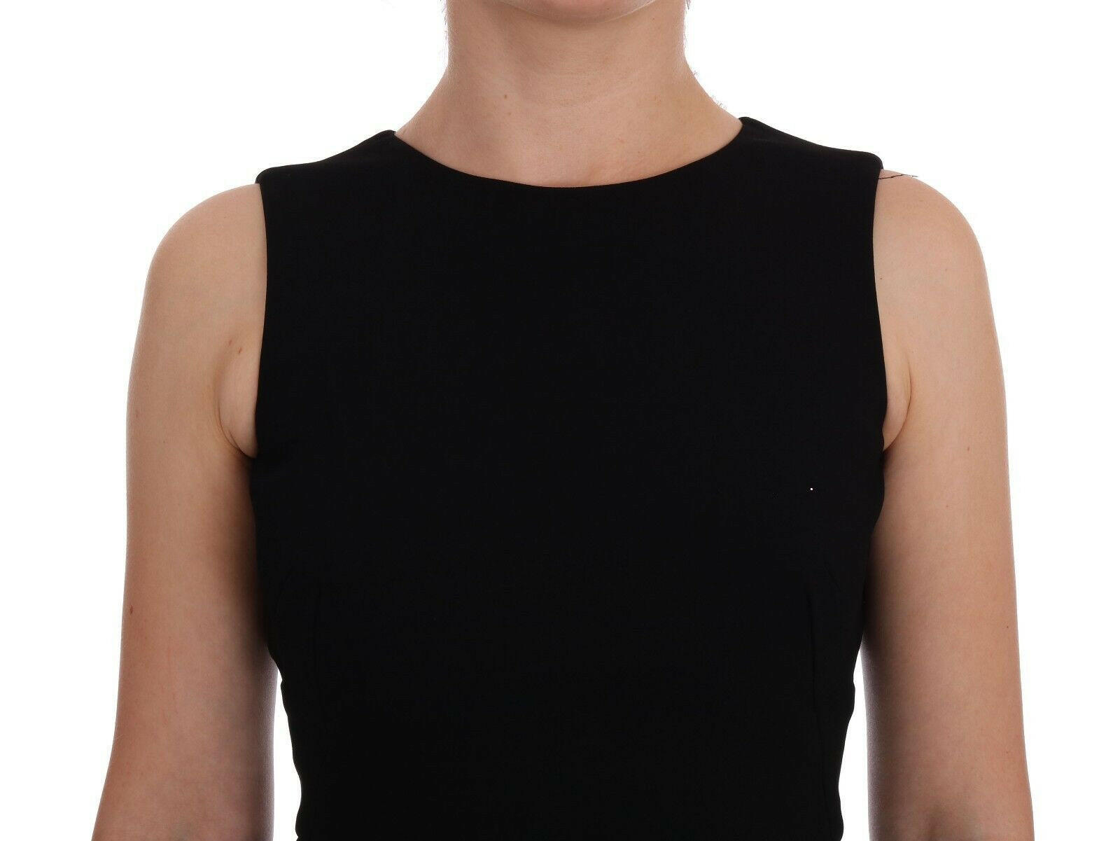 Dolce & Gabbana Black Stretch Crystal Sheath Gown Dress -   -  Dolce & Gabbana.