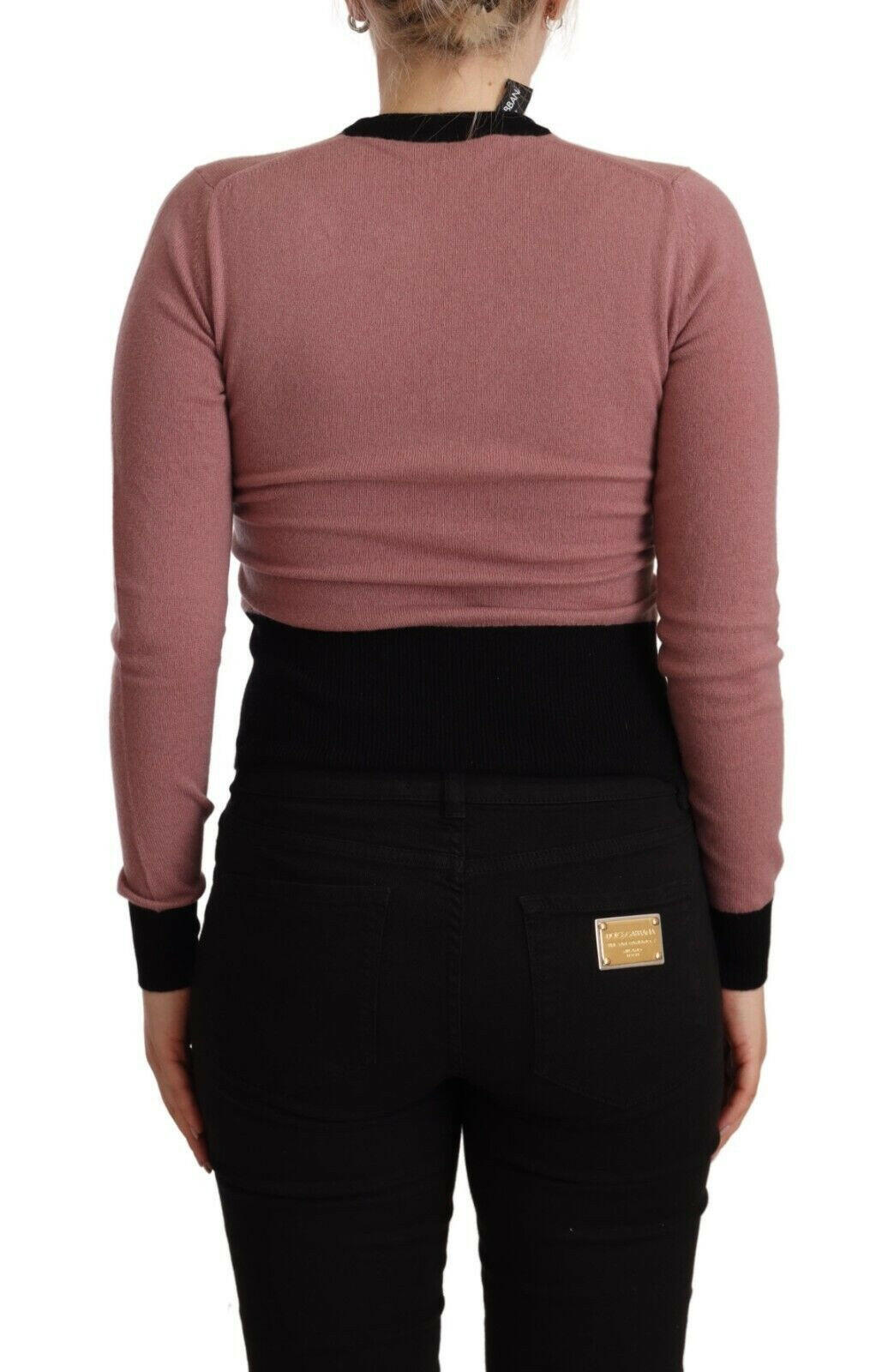 Dolce & Gabbana Pink Cashmere Crewneck Sartoria Pullover Sweater -   -  Dolce & Gabbana.