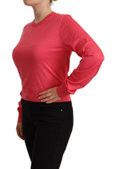 Dolce & Gabbana Pink Silk Crewneck Pullover Top Sweater -   -  Dolce & Gabbana.